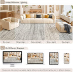 Nakagishi 10X12 Area Rugs Living Room: Washable Large Vintage Rug Neutral - Image 9
