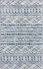 KUTA Moroccan Area Rugs, 2x3 Blue White Entryway Rug Non-Slip Washable Small - Image 9