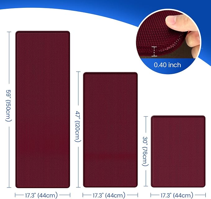 KitchenClouds Kitchen Mats for Floor, Non Slip Anti Fatigue Mats for Kitchen - Image 2