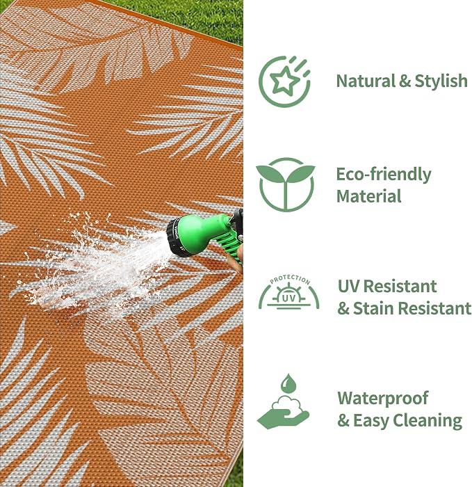 GENIMO Outdoor Rug 6' x 9' Waterproof - Image 6