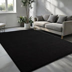 Pettop 7x10 ft Black Area Rugs for Bedroom Living Room, Washable Memory Foam - Image 2