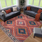 BESTSWEETIE Area Rug 5x8 Rug Machine Washable Non-Slip Low Pile Print Pattern - Image 7