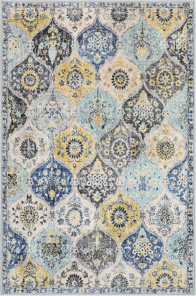 Lahome Moroccan Trellis Kitchen Rugs Non Slip Washable, 2x3 Rugs - Image 3