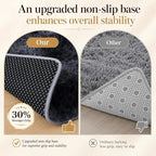 Area Rug for Living Room Bedroom:6x9 Black Grey Soft Fluffy Shag Upgrade - Image 6