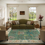 Machine Washable Rugs for Living Room: 5x7 Bedroom Rug Vintage Rug Stain by palohom