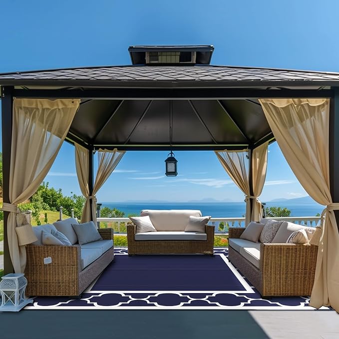 GENIMO 10 ' x 10 ' Outdoor Rug Waterproof - Image 2