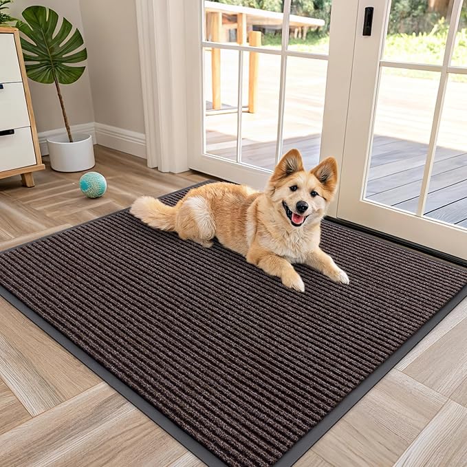 OLANLY Front Door Mat Indoor Outdoor Entrance, Waterproof Heavy Duty Doormat by OLANLY