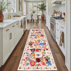 Blush Runner Rug for Hallways Kitchen 2x8, Non Slip Washable Rugs by WelcometoBabovid