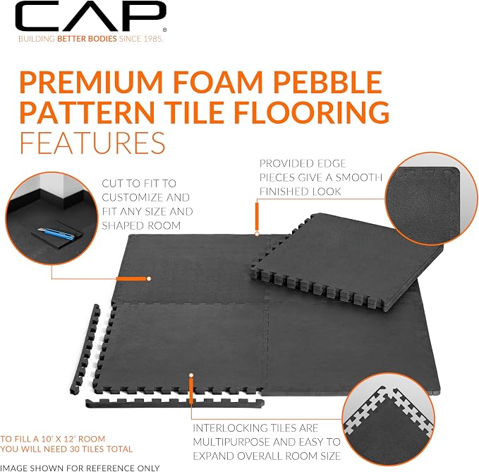 CAP Puzzle Exercise Mats | 3/4” Thick EVA Interlocking Foam Tiles - Image 3