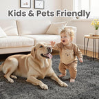 8x10 Area Rugs for Living Room: Ultra Soft Fluffy Shag Grey Rugs for Bedroom - Image 3