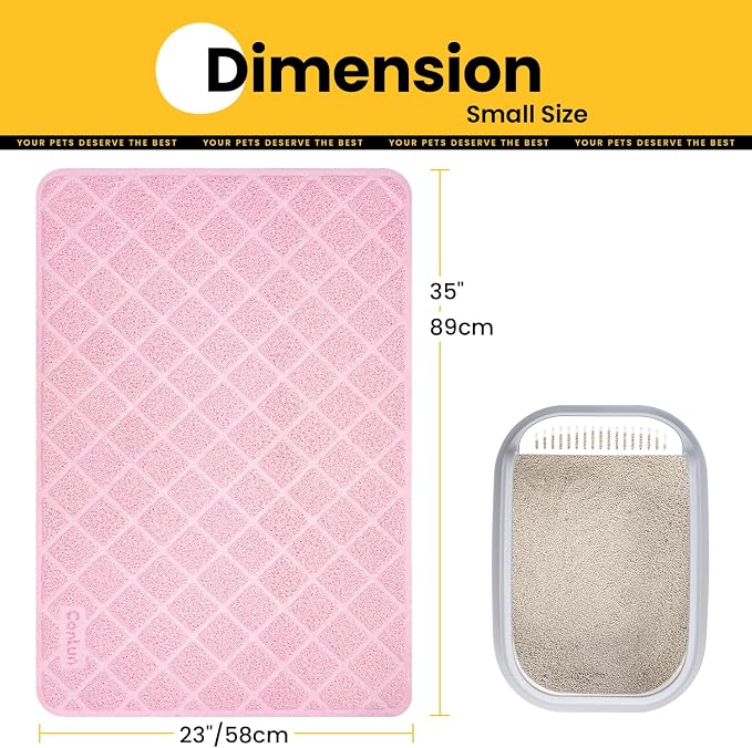 Conlun Cat Litter Mat Litter Trapping Mat, Less Waste Cat Litter Box Mat - Image 2
