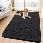 Smiry Dog Door Mat for Muddy Paws 59x32, Absorbent Dirt Trapper, Non-Slip by Smiry