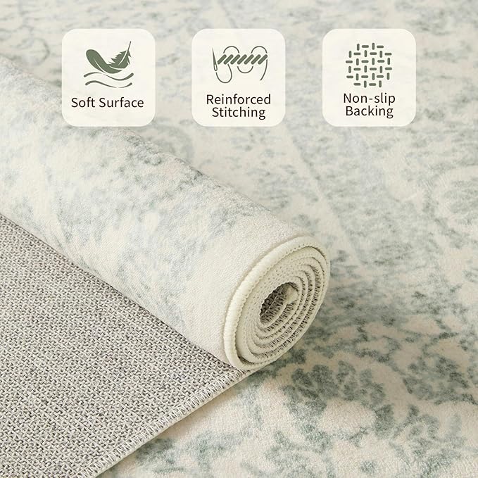 Rugxara Washable Area Rug for Living Room, Bedroom Kitchen - Image 4