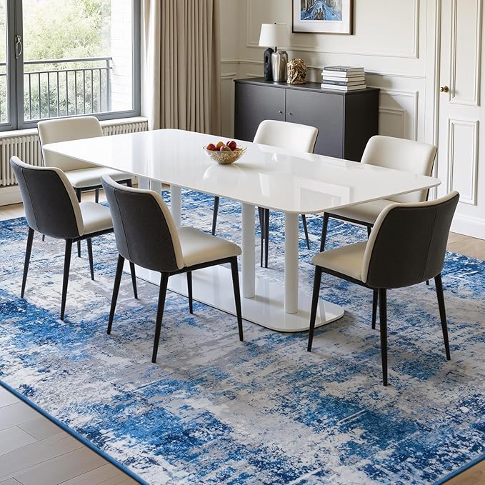 Rugflix 5x7 Area Rugs for Living Room, Washable Large Rug Stain-Resistant Low - Image 3