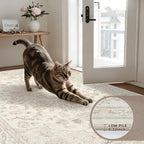 5x7 Area Rugs for Living Room: Vintage Boho Neutral Washable Rug Indoor Soft - Image 7