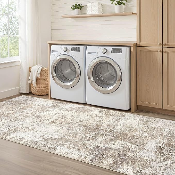 Runner Rug Kitchen Washable Rugs: 3x10 Non-Slip Abstract Soft Modern Stain - Image 7
