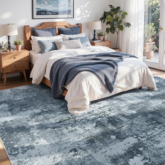 4x6 Ft Area Rugs for Living Room, Soft Non-Slip Washable Rugs Modern Abstract - Image 4
