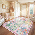 LIVEBOX Pink Washable Rugs 8x10 - Image 2
