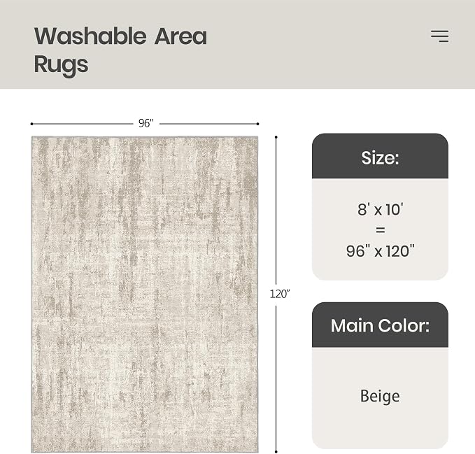 Valenrug Washable Rug 8x10 - Image 2