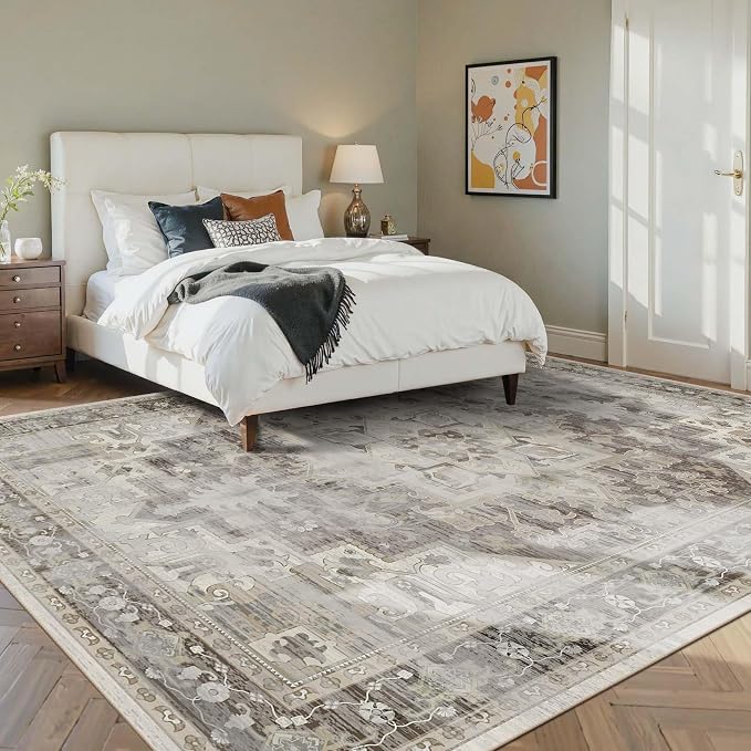 Rugxara 5X7 Washable Area Rug for Living Room, Vintage Large Boho Rugs for - Image 4