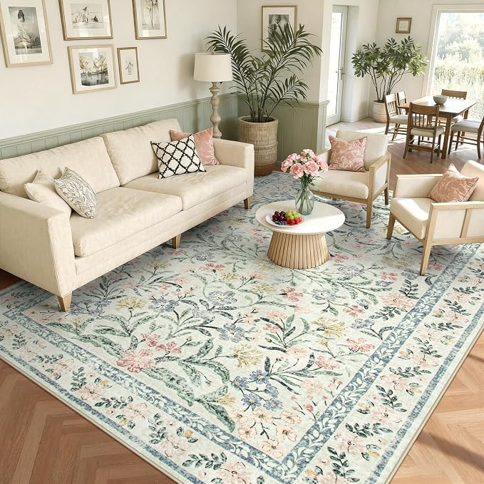 Wonnitar Boho Washable Rug 8x10, Large Area Rug by Wonnitar