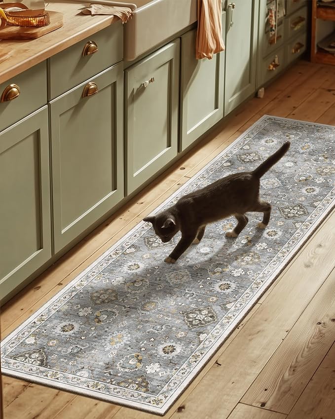 Washable Runners for Hallways Kitchen Rugs: 2'6"x8' Runner Rug Stain Resistant by palohom