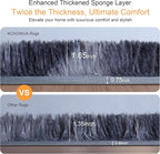 KICHOWUA Thick Area Rug Dark Grey Fluffy Shag 3x5 - Image 3