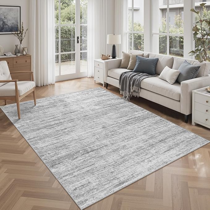 4x6 Rug - Stain Resistant Abstract Washable Rugs, Anti Slip Area Rugs by Unknown