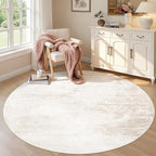 4ft Round Rug Living Room Area Rugs: Washable Modern Abstract Circle Rug Soft - Image 7