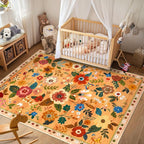 RELEANY Floral 6x9 Area Rugs Washable Print Boho Cute Carpet Non Slip Flower - Image 2