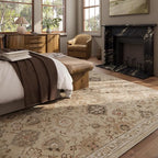 Machine Washable Rug for Living Room: 9x12 Area Rugs Boho Vintage Rug Stain - Image 3