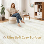Washable Rug 5x7 Area Rugs: Modern Geometric Rugs - Image 9
