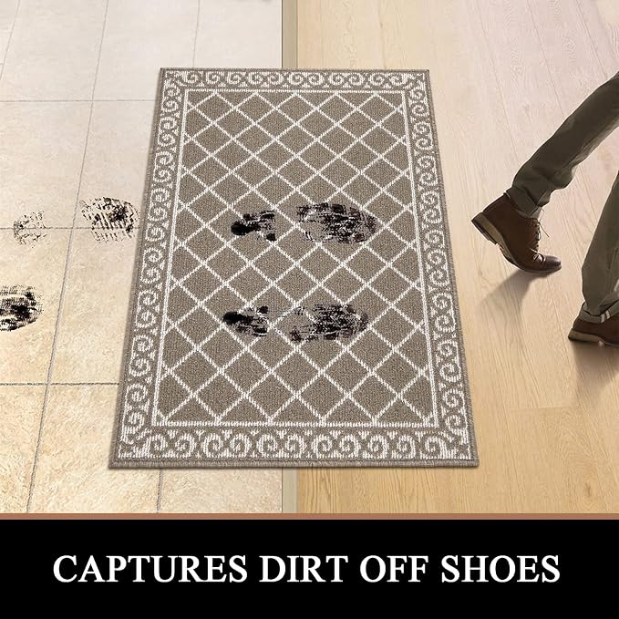 HEBE Indoor Door Mat 32"x48" Non Slip, Washable Welcome Mats - Image 3