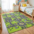 Kids Rug for Playroom Classroom, 3x5 Non Slip Kids Car Road Traffic Playmat for - Image 6