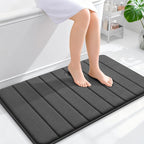 OLANLY Memory Foam Bath Mat 35x24, Super Soft Absorbent Bathroom Rugs, Quick Dry by OLANLY