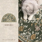 jinchan Eden Botanical Vintage Washable Small Area Rug, 2x3 Half Circle Floral - Image 7