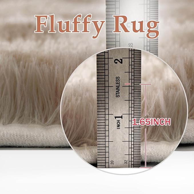 PureCozy Brown 5x7 Area Rug for Living Room Washable Non Slip Neutral Soft - Image 4