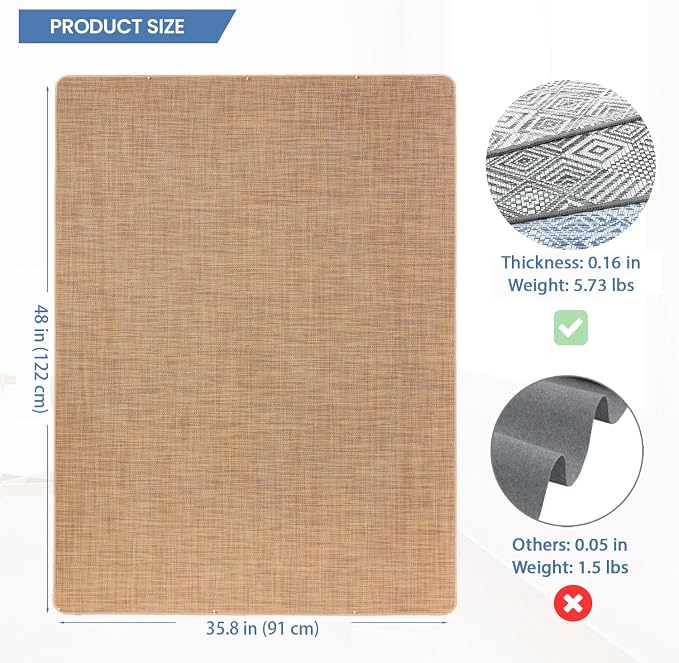 Chair Mat for Hardwood Floor, Anti Slip, Computer Chair Desk Mat, Floor - Image 2