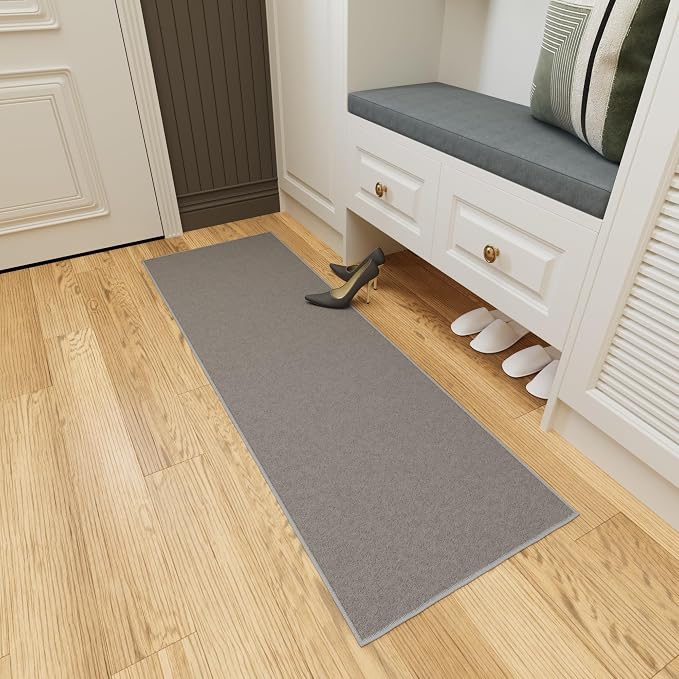 Ottomanson Hallway Runner Rug 1'10" x 6' Non Slip Solid Area Rugs Easy to Clean - Image 10