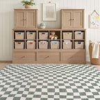 jinchan 5x7 Checkered Area Rugs - Image 5