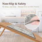 Boho Kitchen Mats for Floor 2 Piece Set Anti Fatigue Cushioned PVC Kitchen Rugs - Image 4