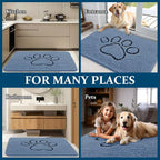 OLANLY Dog Door Mat for Muddy Paws 30x20, Paw Print Design, Absorbs Moisture - Image 8