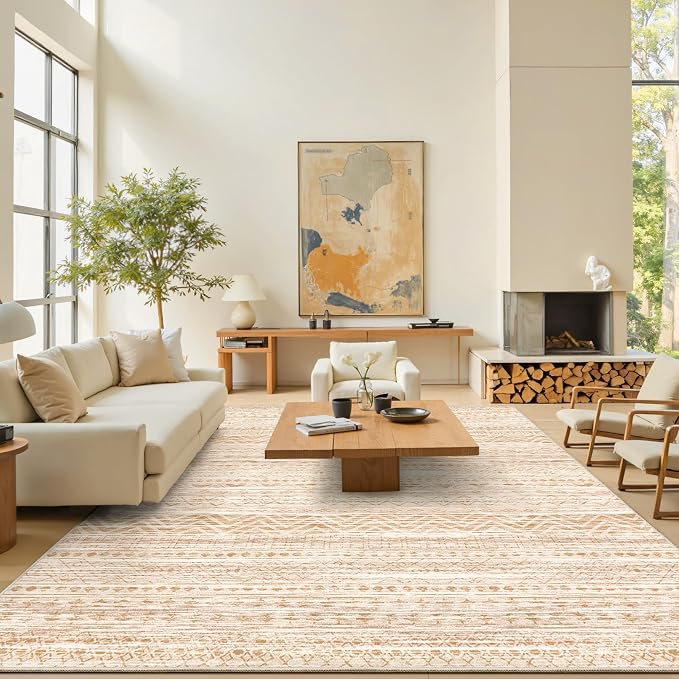 Miukiki 10x14 Area Rugs for Living Room Moroccan Washable Rugs Non Slip Indoor - Image 7