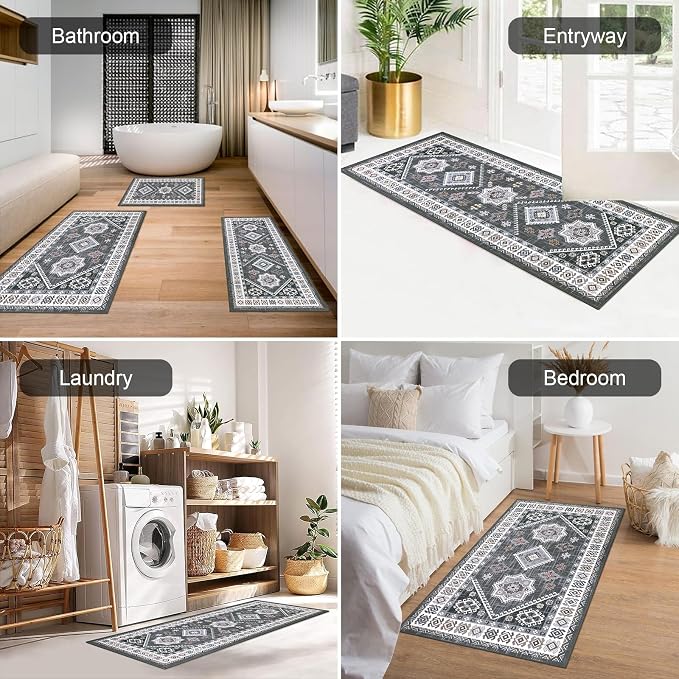HEBE Boho Kitchen Rug Sets 3 Piece - Image 5