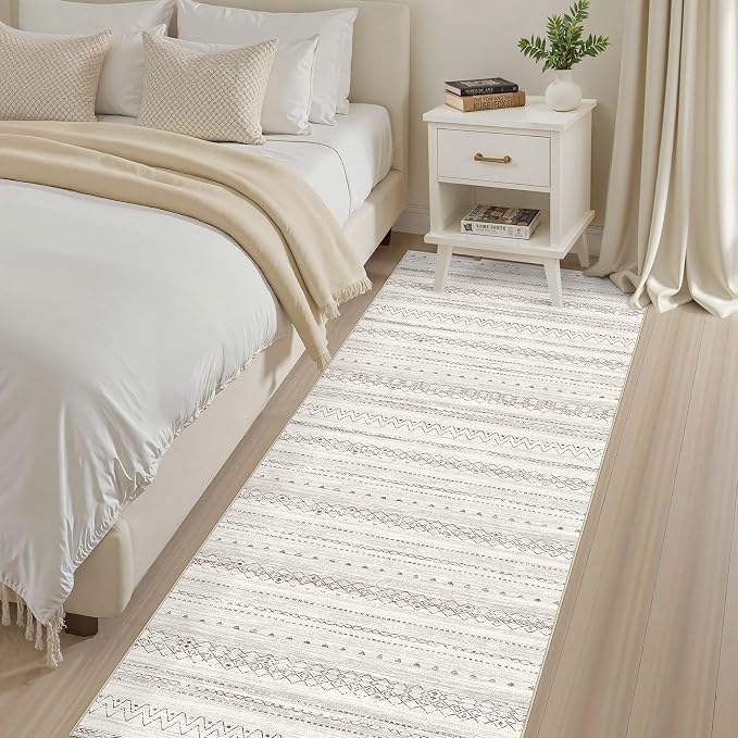 cotiled Hallway 2.6x10 Runner Rugs: Washable Boho Rugs - Image 4