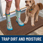 Smiry Dog Door Mat for Muddy Paws 59x35, Absorbent Dirt Trapper, Non-Slip - Image 3