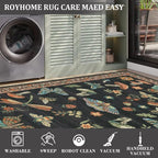 Mushroom 2.5x8 Runner Rug for Hallway Washable Kitchen Rugs Non Slip Low-Pile - Image 5