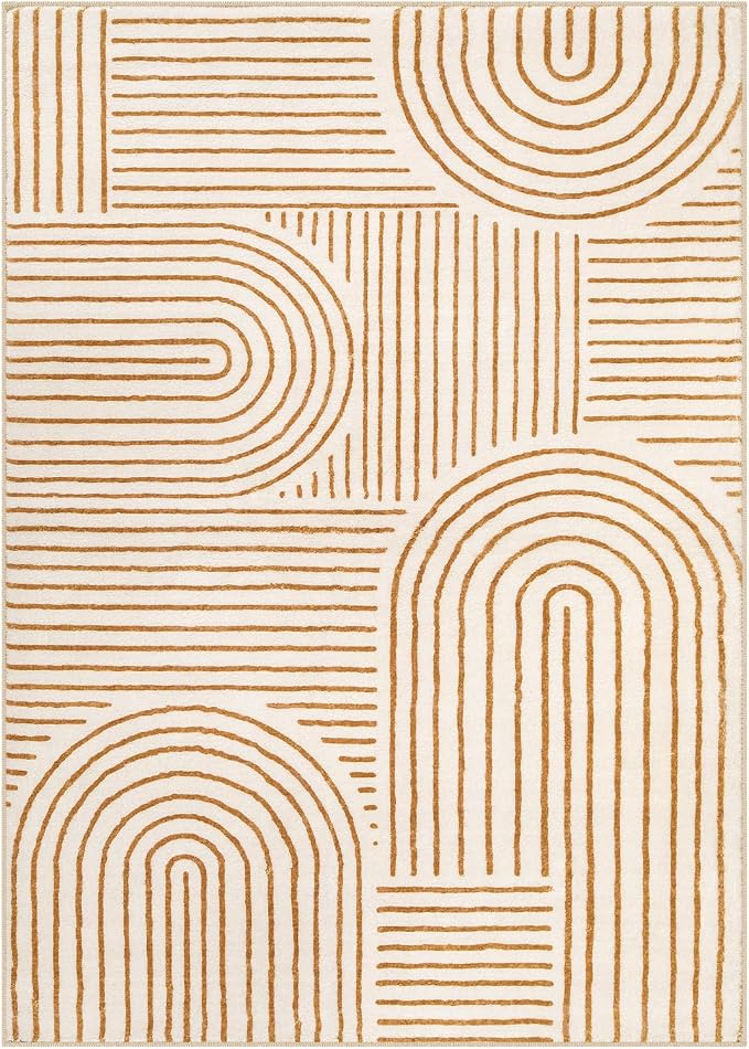 Lahome Abstract Washable Rugs 5x7, Non Slip Soft Living Room Rugs Ultra-Thin - Image 8