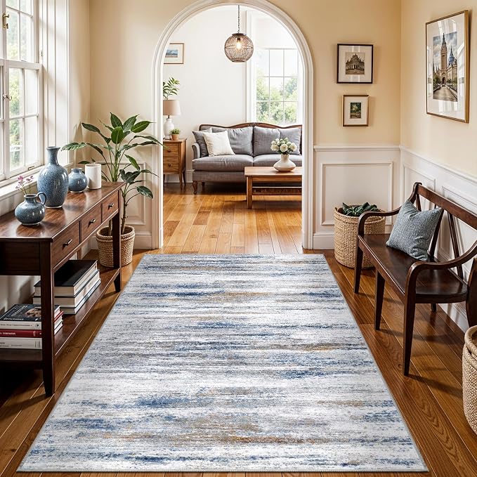 4x7 Rugs for Small Living Room: Non-Slip Washable Area Rug for Hallway Entryway - Image 2