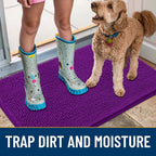 Smiry Dog Door Mat for Muddy Paws 40x32, Absorbent Dirt Trapper, Non-Slip - Image 3